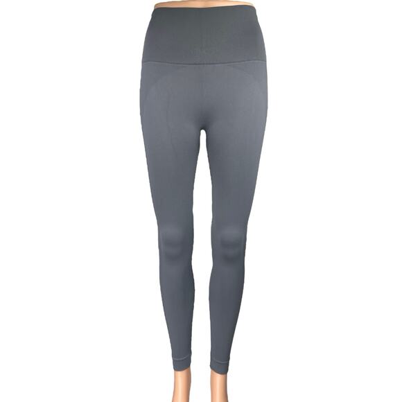 Set Active Blue Gray Skinny Leg Mid Rise Activewear Yoga Gym Leggings Pants Sz S - Picture 1 of 4